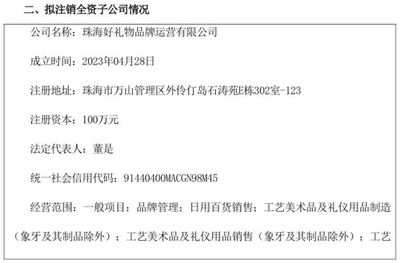 希尔传媒拟注销全资子公司珠海好礼物品牌运营